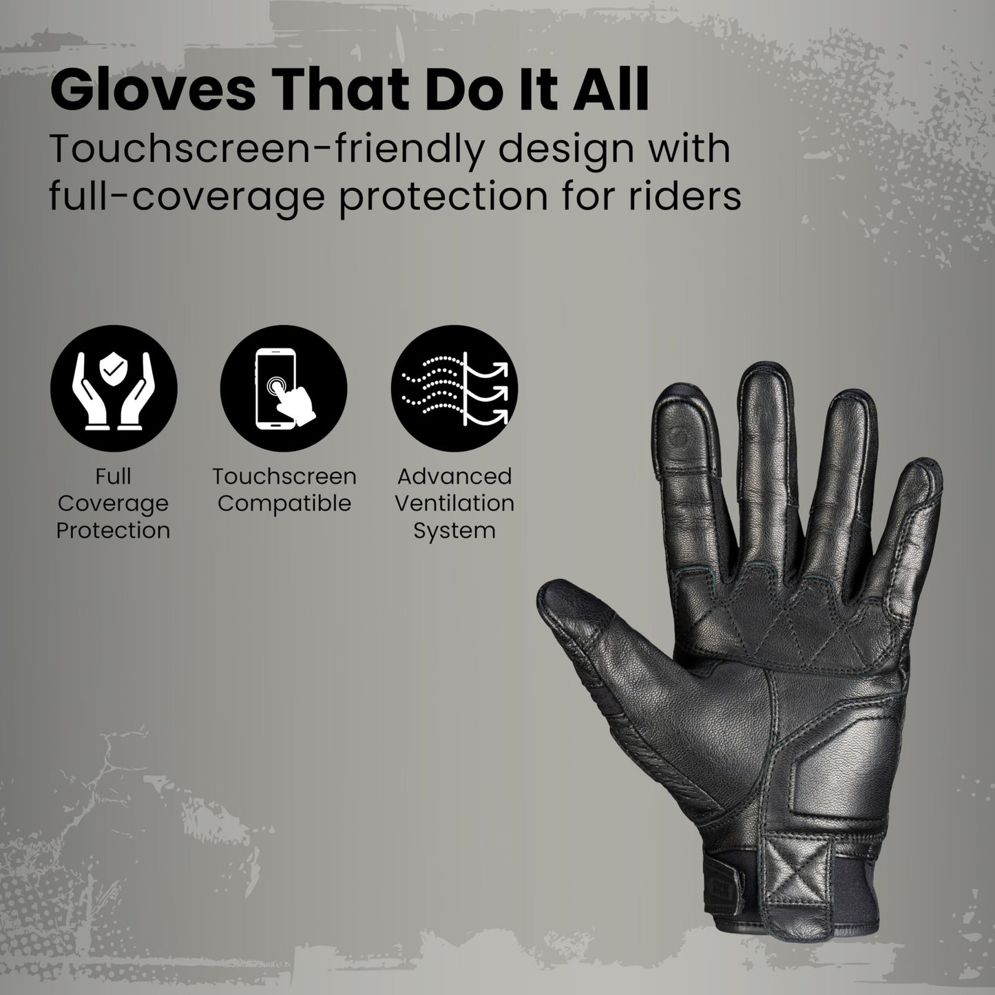 IXS Tactical Gloves for Men & Women – Motorcycle Gloves with Hard Knuckle Protection, Anti-Slip Palm for Airsoft, Hunting, Shooting, Paintball, Cycling, Outdoor Work, Biker Protector Glove - Small