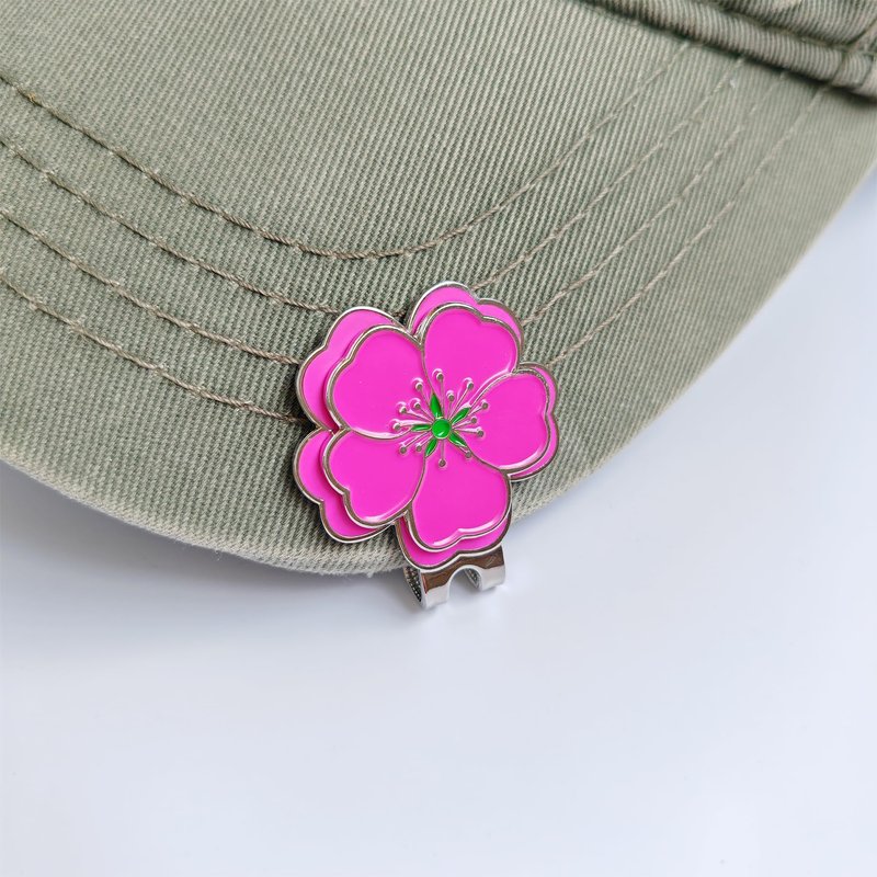 Eshan Golf Ball Marker and Magnetic Golf Hat Clip Set Flower Clover Shape Clips Markers Golf Bag Accessories Court Gift for Men Women Golfer (Flower)