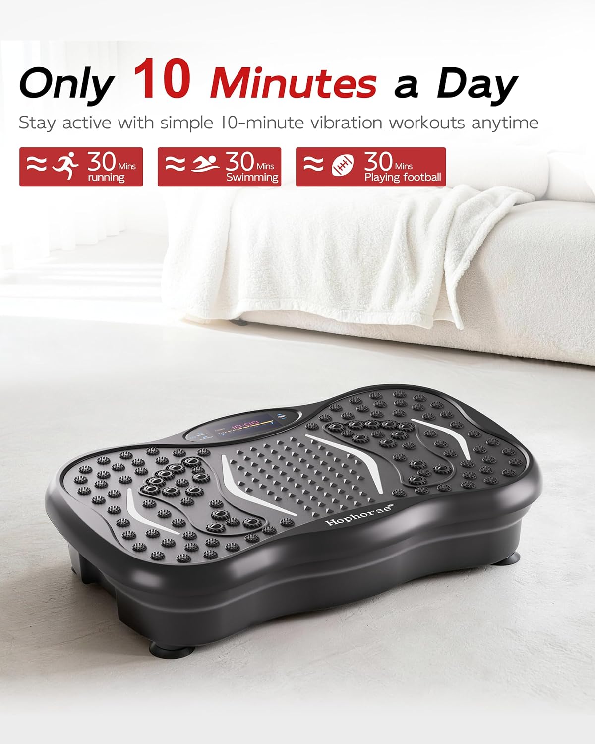 Skiennix Vibration Plate Machine - 180 Speeds for Lymphatic Drainage & Weight Loss | 460LB Capacity, Bluetooth Fitness Platform for Home Workouts