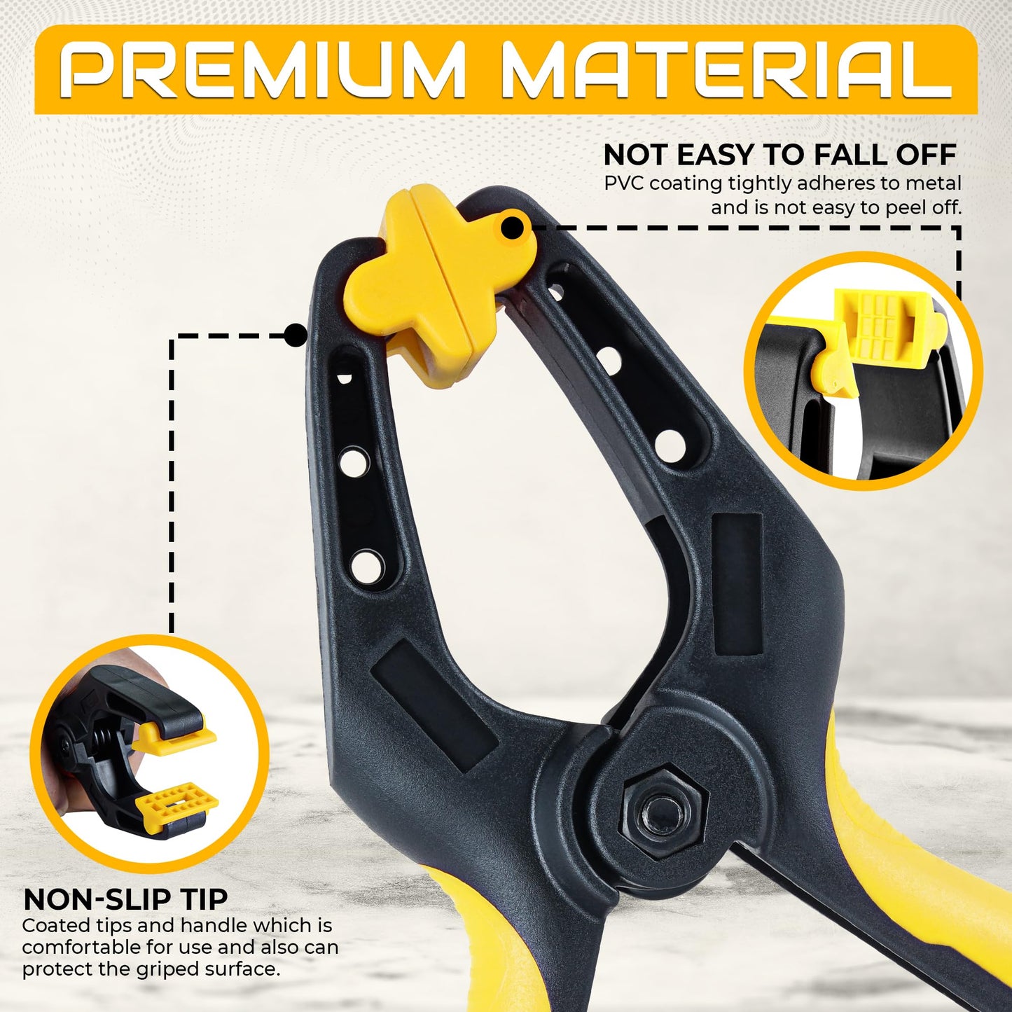 10 Pack Heavy Duty Clamps - 4 Inch Clamps for Ballon Arch with textured handles - Heavy Duty Clips for Backdrop, Photography and Home Improvement