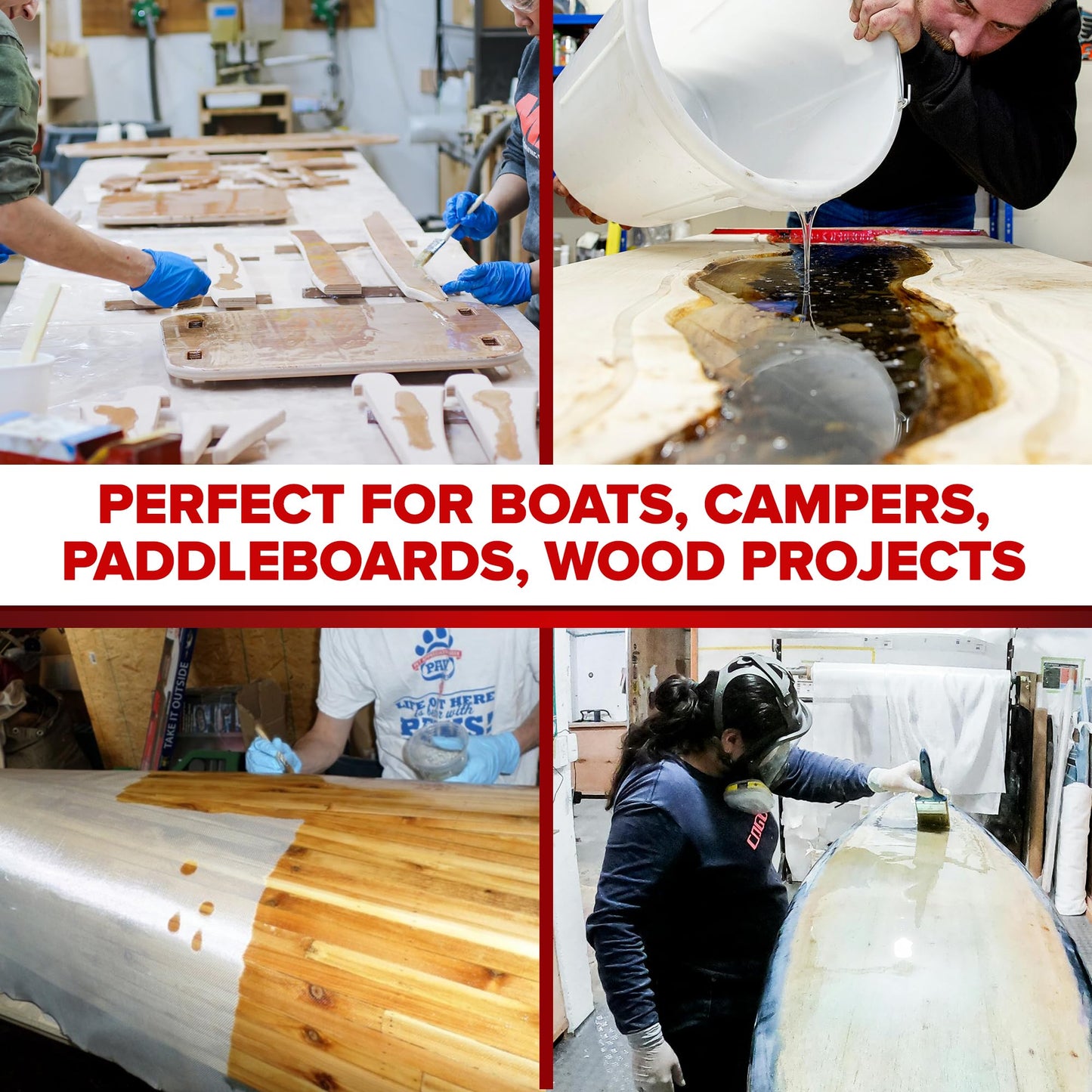 MAS Epoxies 5:1 Traditional Marine Epoxy Resin Kit (38.4 Oz, Slow)
