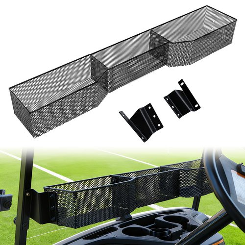 CYOOYC Golf Cart Front Inner Basket for EZGO TXT RVX VALOR Yamaha G29 Drive2 G16-G22 Club Car DS Tempo Modular Mesh Storage Tray Organizer for Extended Space (Yamaha G29 2007-2016)