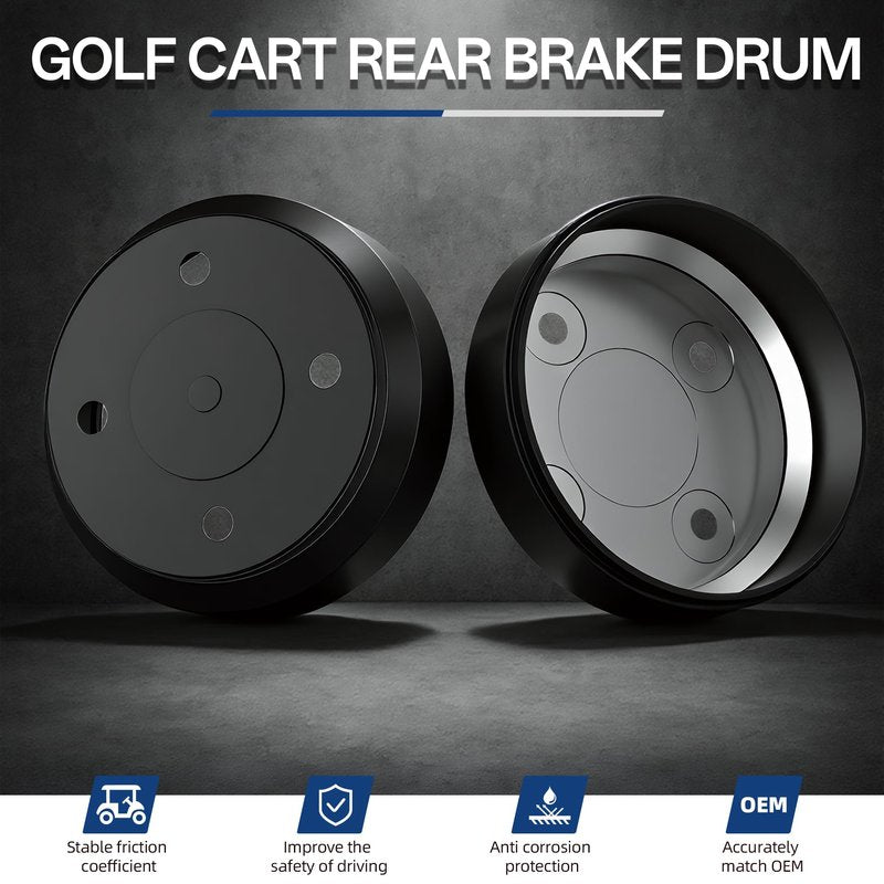 MIXOPOLY Golf Cart Brake Kit, Drums & Shoes Pads for Club Car DS & Precedent 1995-Up, Replace OEM 101791101 101823201 10603