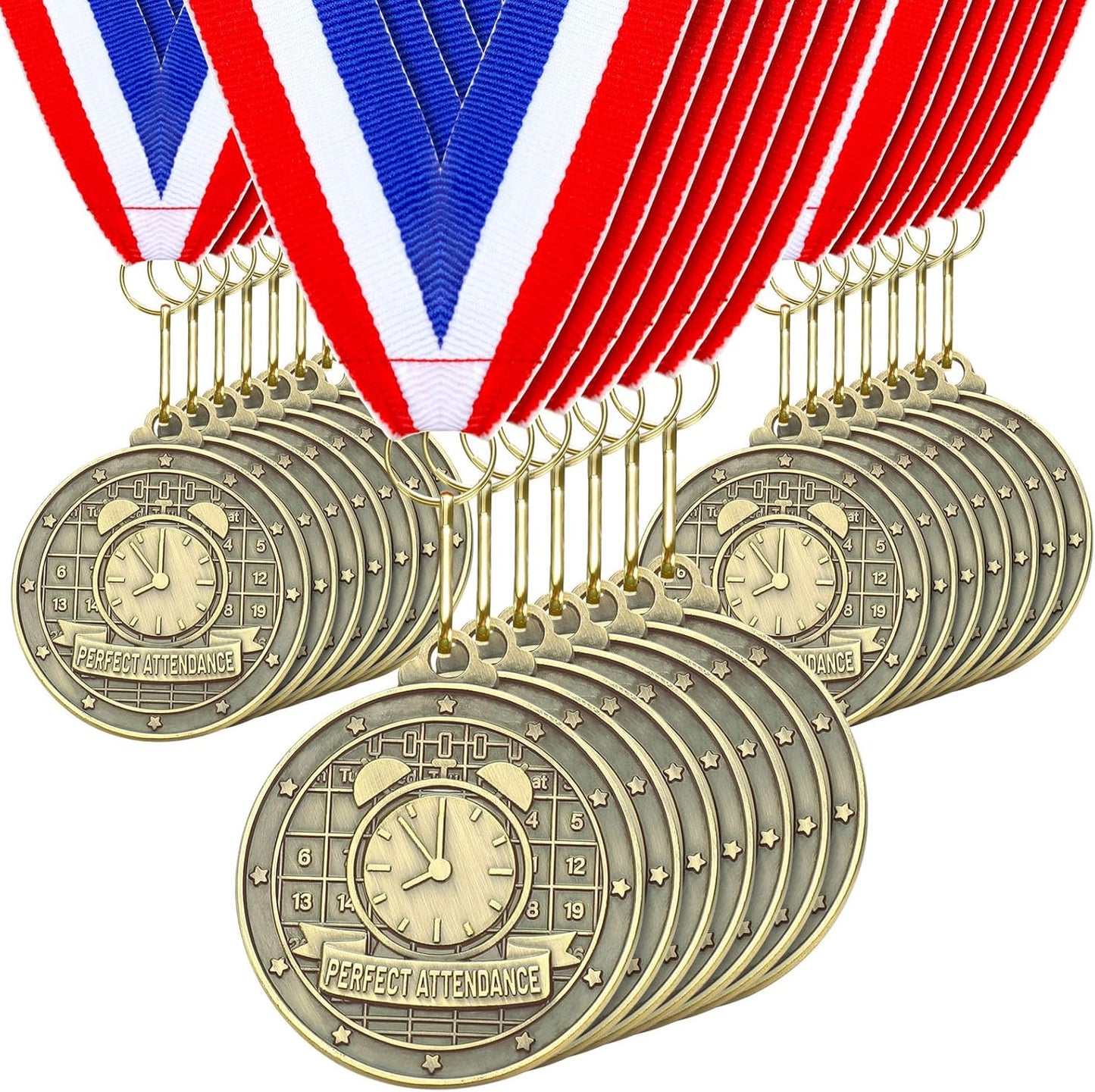 Quelay Gold Medals - 30 Pcs 2'' Award Trophies with Neck Ribbons for Kids & Adults | Graduation & Competitions