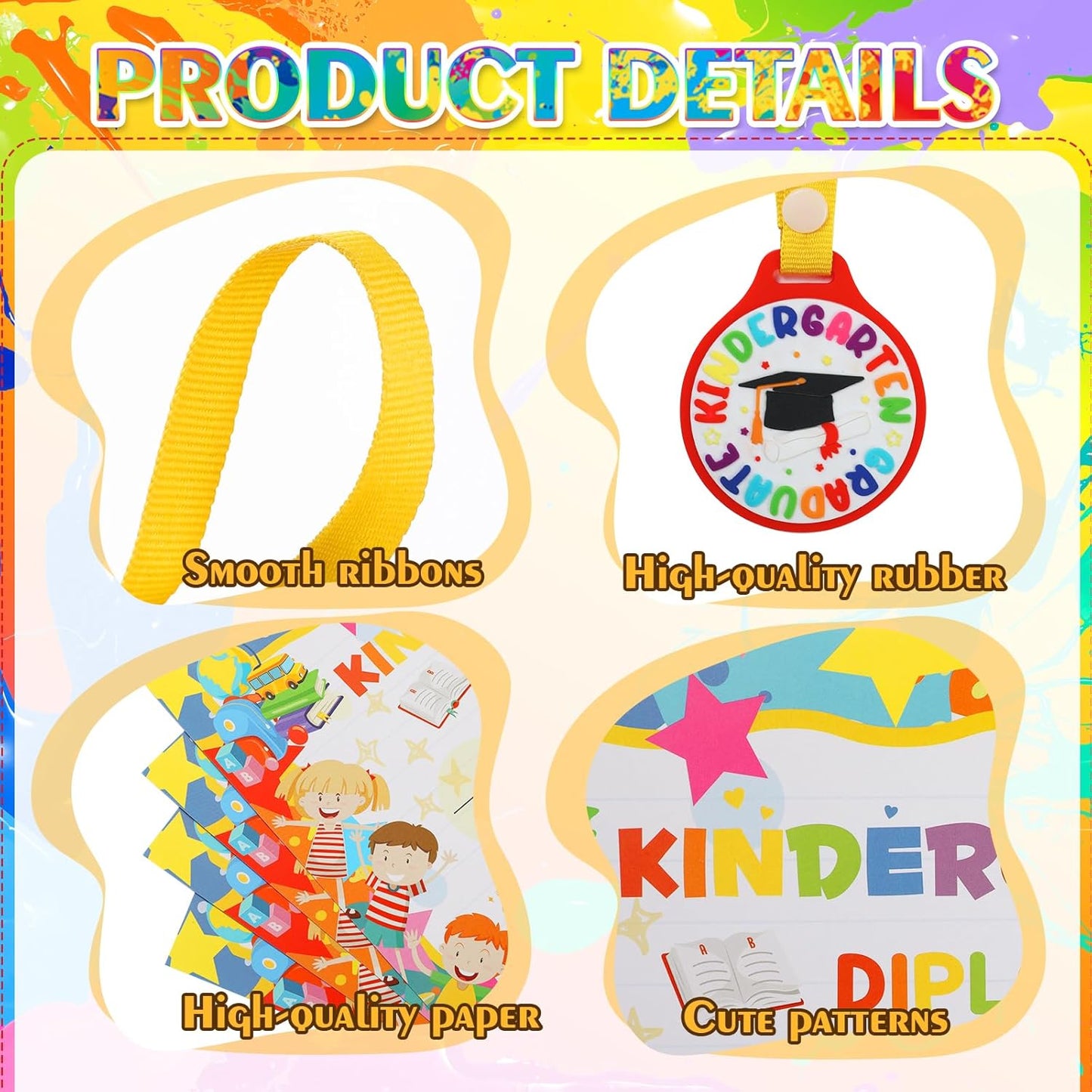 Regine Switzerland 48Pcs Graduation Medals & Certificates - Preschool Kindergarten Awards Set