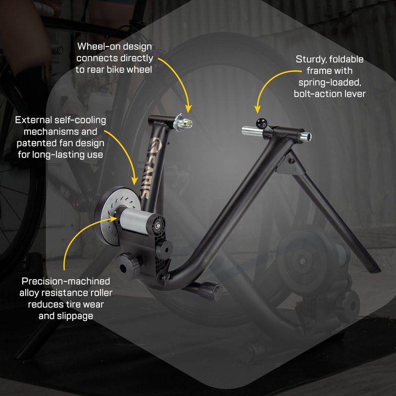 Saris Magnetic Indoor Bike Trainer, Magnetic Resistance, Compatible with Zwift App
