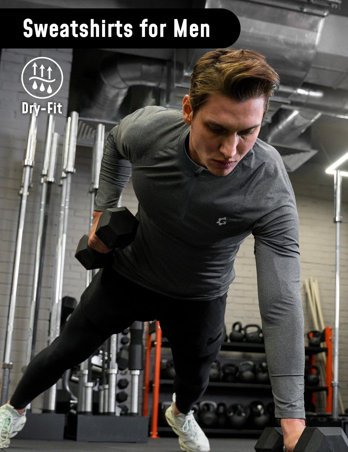 3Pack Quarter 1/4 Zip Pullover Men Dry Fit Sweatshirts 1/2 Half Zip Long Sleeve Running Athletic Golf Work Out Gym Fishing Shirt Quick Dry Outdoor Active Sports Sweater Gray Blue XL