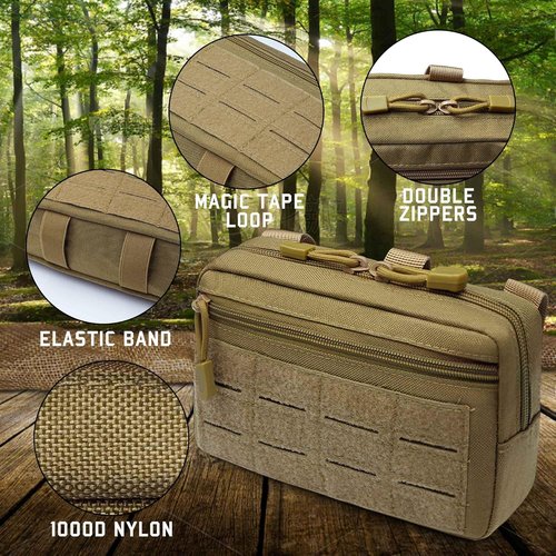 1000D Molle Pouches by [Brand Name] - Tactical Water-Resistant Utility Admin Pouch | 2 Pack for Vests & Backpacks