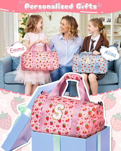Elilier Dance Bag | Personalized Gym Bag for Girls with Shoe Compartment - Perfect Birthday Gift for Ages 3-12
