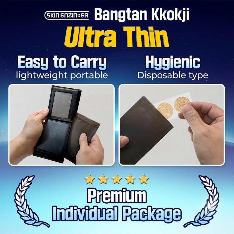 Bangtan Kkokji Ultra-Thin Nipple Covers for Men – Sweatproof, Breathable and Invisible Anti Chafing Disposable Stickers for Outdoor Sports & Daily Use, Made in Korea 1.38inch 60pcs