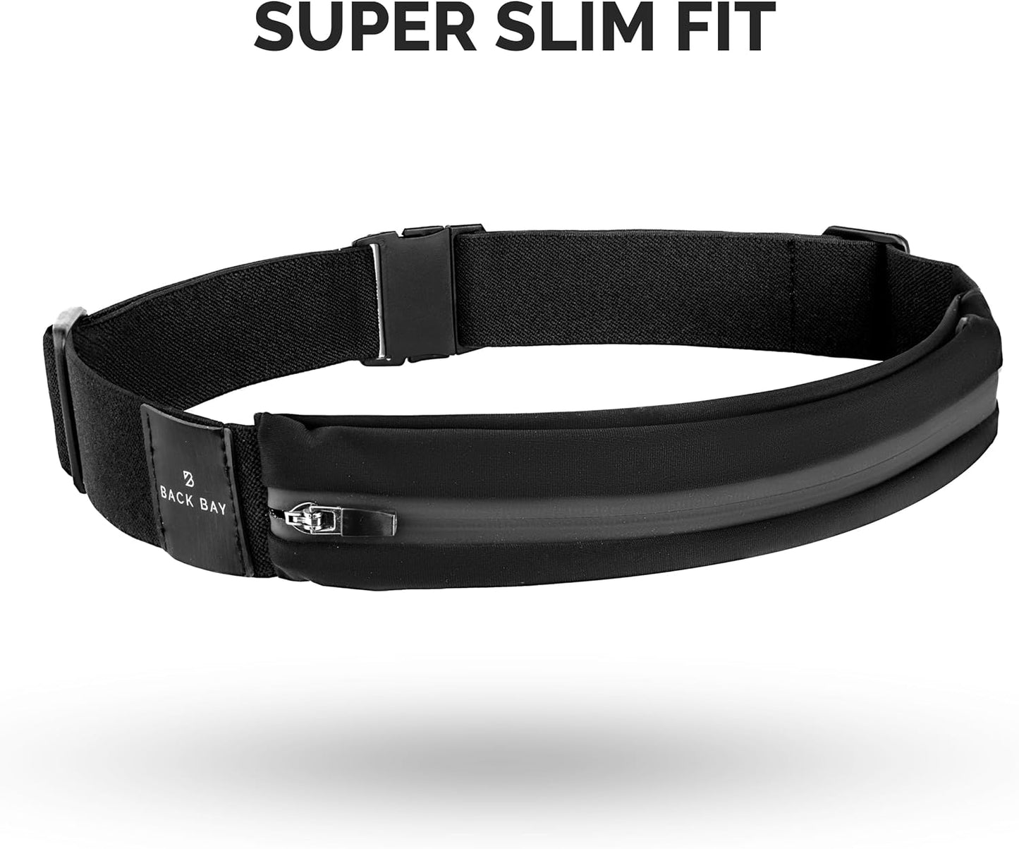 Back Bay Slim Running Belt - Fits All Phones | Unisex Fanny Pack for Runners, Ideal Workout Gear