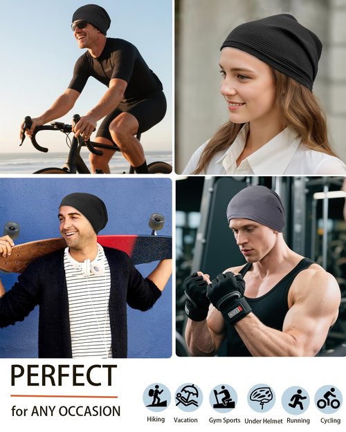 choshion Cooling Skull Caps for Men Women-Thin Breathable Mesh Beanie for Men Running Skull Cap for Cycling Gym & Outdoor Sports