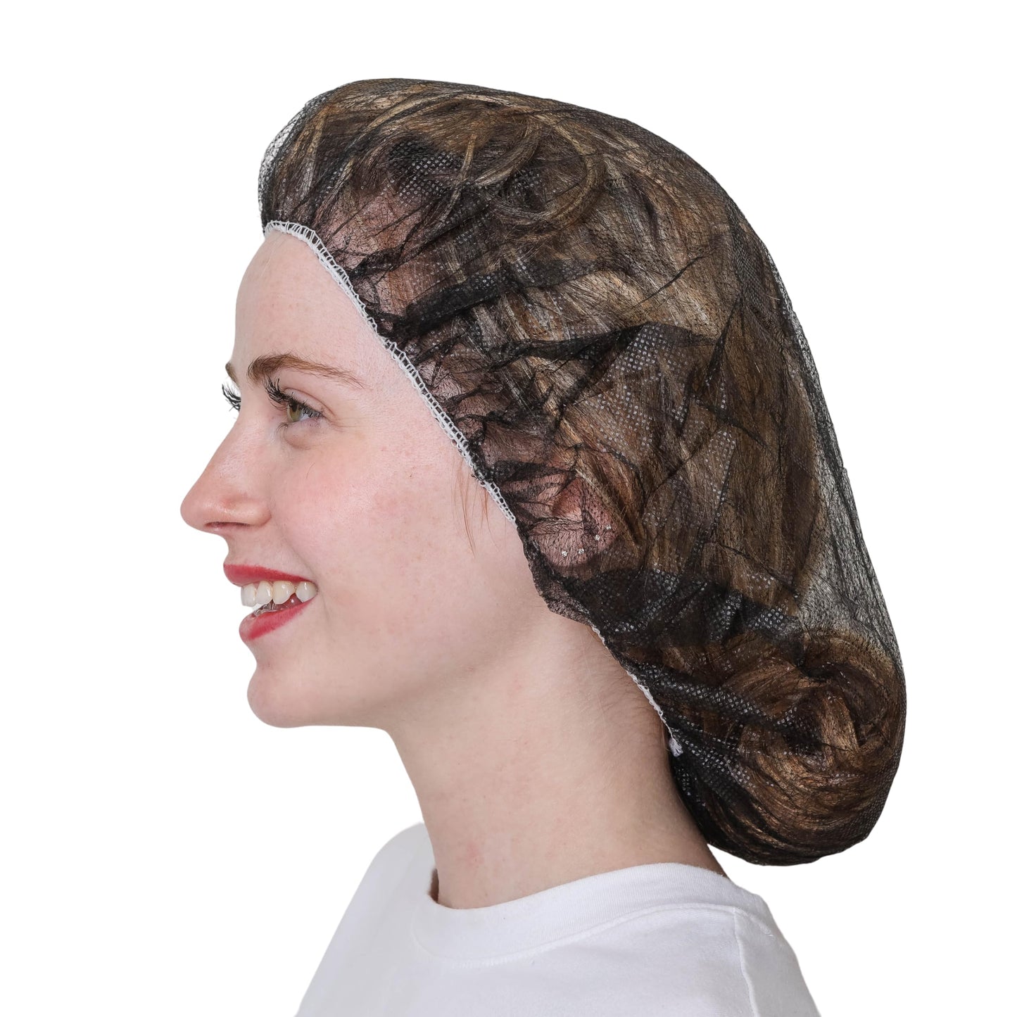 SAFEKO Unisex Polypropylene Bouffant Caps [100 | 1000 | White | Blue | 21" | 24" | 28"] (Black, 24 inches (100 Count))