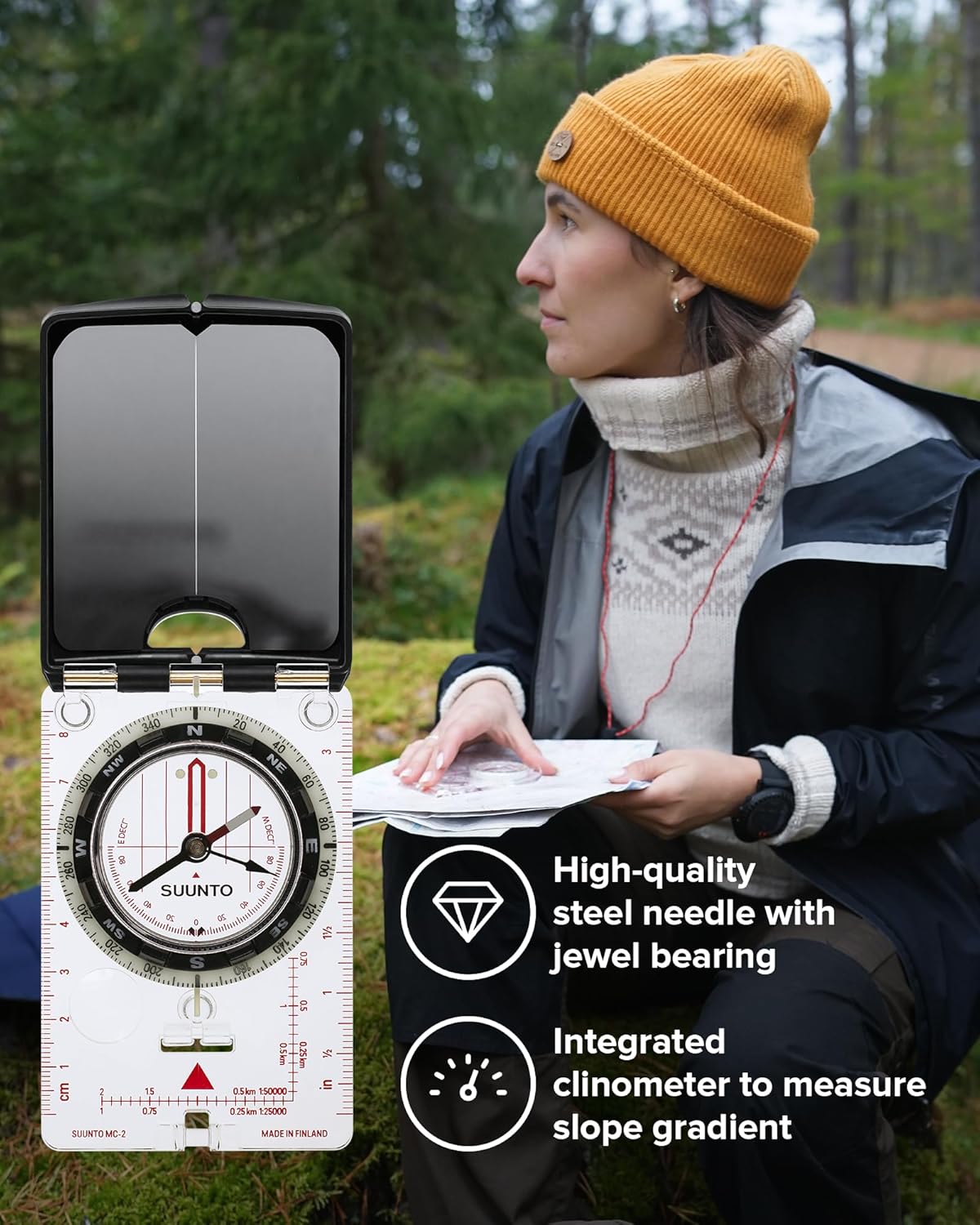 SUUNTO MC-2 Compass - Premium Precision Compass for Professionals & Serious Hikers