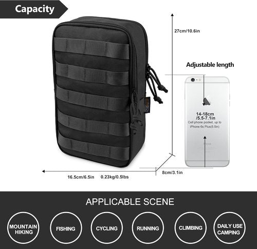 Mardingtop Tactical Utility Pouch - EDC Admin Bag with Molle Attachment | Versatile Military Design