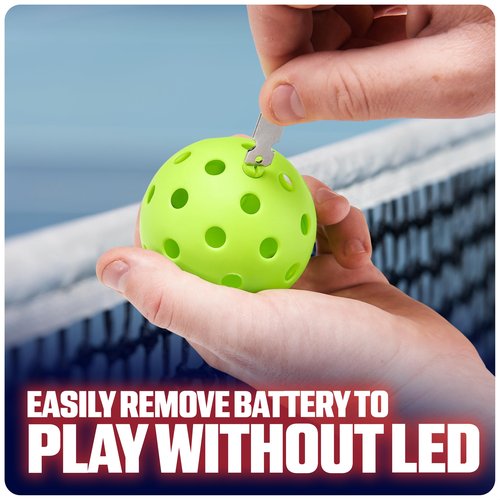 GlowCity LED Pickleball Set: Pack of 4 Glow in The Dark Pickleballs with 20 Hours of Glow Time - Great for Night Time Play
