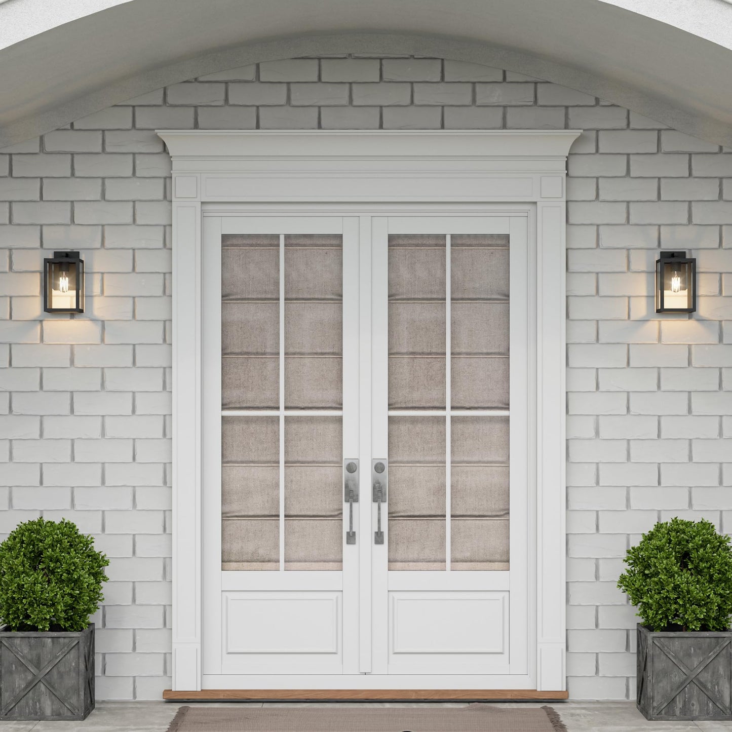 Quoizel Westover Modern Wall Sconce, 10 Inch Earth Black 1-Light Outdoor Light Fixture, Clear Transparent Glass Wall Lantern, 100 W, Industrial Design Wall Light for Porch, Patio, Gazebo or Yard