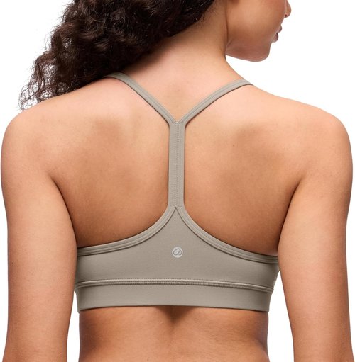 CRZ YOGA Butterluxe Sports Bra for Women - Padded Racerback, Low Impact Yoga Top | Comfortable Fit