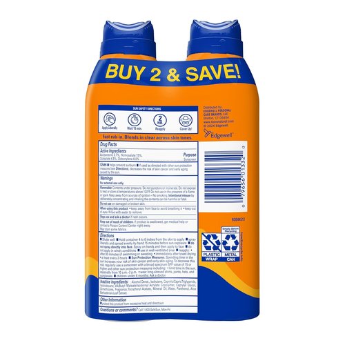 Banana Boat Sport Ultra SPF 50 Sunscreen Spray - Water Resistant, Oxybenzone Free | 6oz Twin Pack