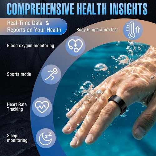 Halo Ring Smart - Fitness Tracker with Sensor Technology | Compatible with iOS & Android, Long Battery Life