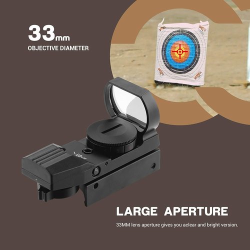 ESSLNB Red Green Dot Sight - Waterproof Reflex Scope with 4 Reticles & 5 Brightness Levels | 20/22mm Rail Mounts