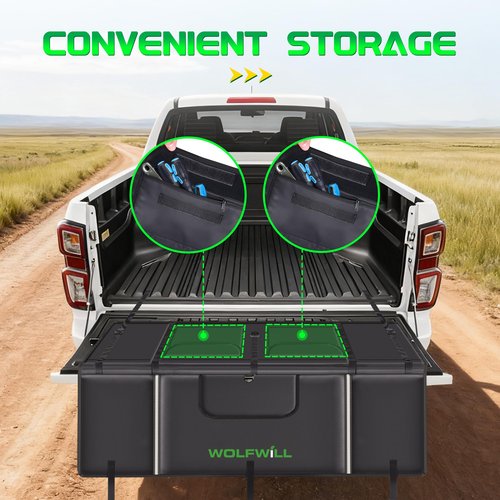 WOLFWILL Upgraded Tailgate Bike Pad, Waterproof Truck Tailgate Pad Cover for 5 Mountain Bikes with Reflective Strips Tool Pocket Rear Camera Opening