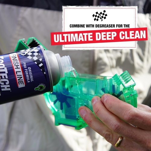 Finish Line Shop Quality Bicycle Chain Cleaner Tool – Professional Bike Chain Cleaning System for Road, Mountain, Gravel, and E-Bikes – Durable, Reusable, Easy-to-Use Chain Maintenance