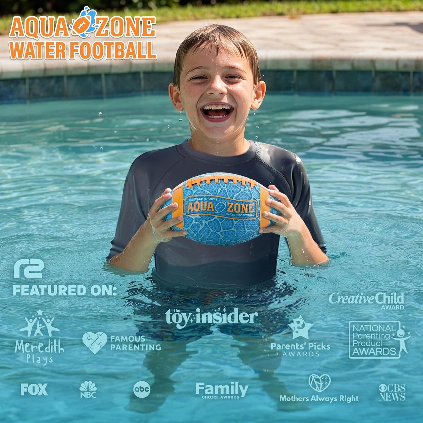 Water Football | Best Pool & Beach Toy for Kids - Easy Grip & Soft Catch Design - Fun Outdoor Game for Ages 5-12