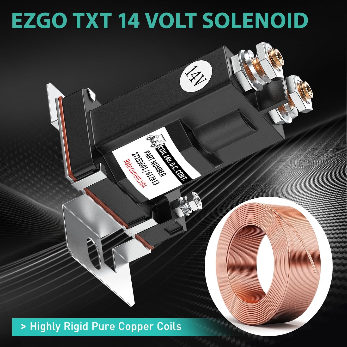 DRIVE UP 14V 4 Terminal Solenoid for EZGO TXT Gas Golf Cart 1994-Up OEM 27153-G01 27153G01 612813