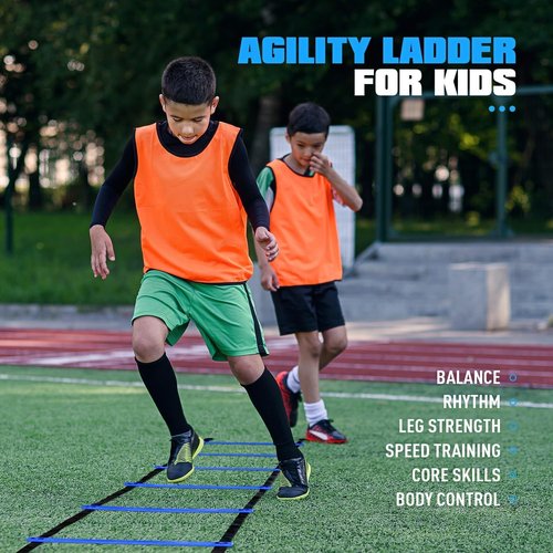 KUTIZE Agility Training Equipment - 20FT Ladder, Hurdles & Cones Set for Soccer | Speed & Skill Development