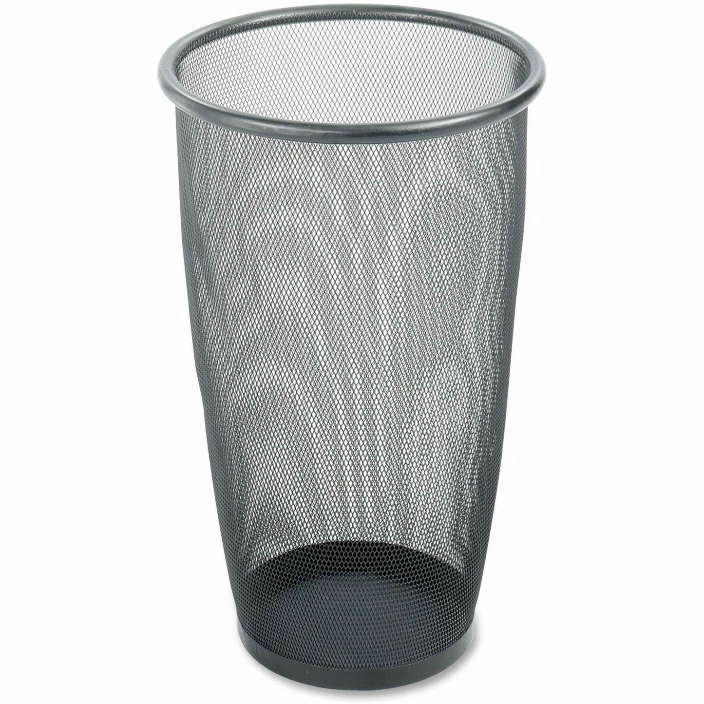 Safco Onyx Large Capacity 9 Gallon Trash Can, Round Powder Coated Mesh Wastebasket for Home & Office
