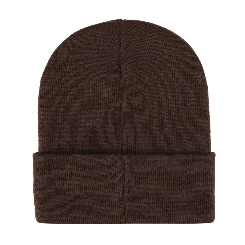 Levi's Men's Leather Batwing Logo Hero Beanie Hat, Chocolate, One Size