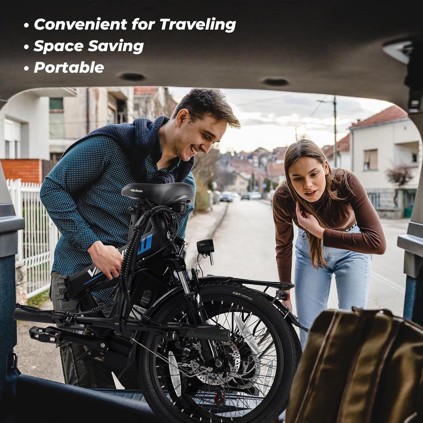 VARUN Electric Bike - 500W Folding E-Bike with 36V Removable Battery | 20" Compact Commuter for Adults