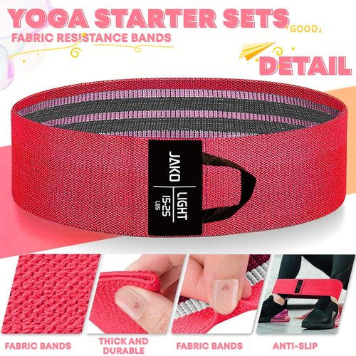 Resistance Bands for Working Out with Workout Bands Guide, 3 Booty Bands for Women & Men, Working Out Hip Glute Bands Set, Exercise Bands for Legs Bands, Fabric Elastic Band for Fitness,Yoga,Pilates