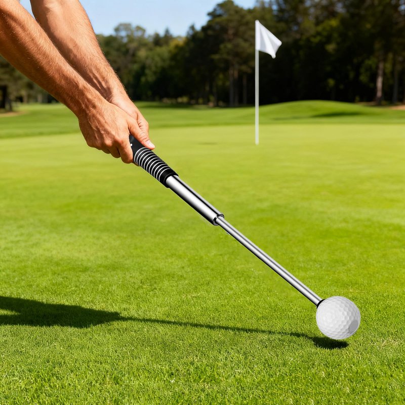 XSMSGO Retractable Golf Swing Training Aid – Golf Swing Trainer with Ergonomic Grip & Audible Feedback | Golf Swing Corrector for Tempo, Balance & Accuracy | Indoor & Outdoor Golf Practice Tool