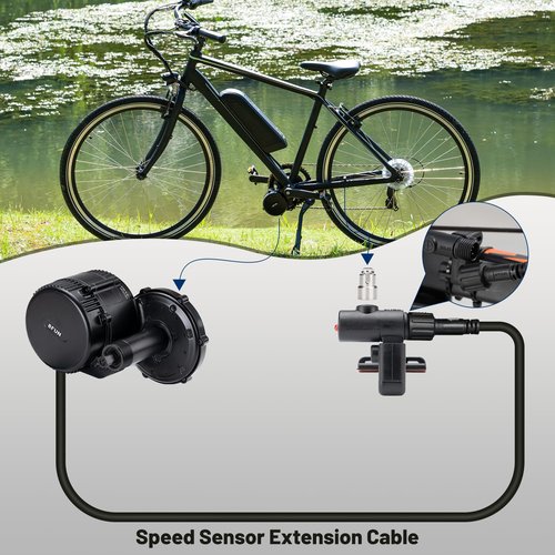 E-Mangue Ebike Speed Sensor for BAFANG BBS01B BBS02B BBSHD Mid Motor UART Version, Electric Bicycle Speedometer, Speed Detection Accessory Conversion Kit