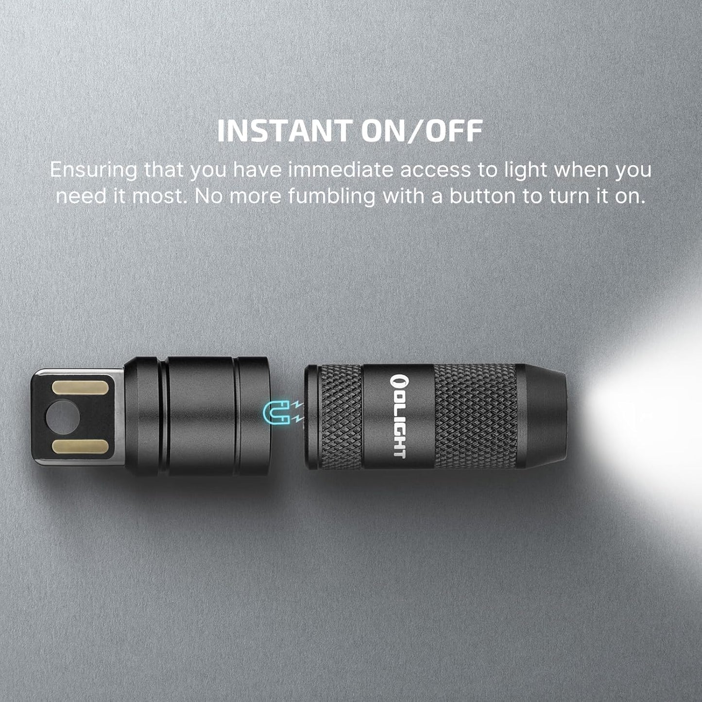 OLIGHT IMINI 2 EDC Keychain Flashlight - 50 Lumens Compact Mini LED Lights for Everyday Carry | Rechargeable & Portable