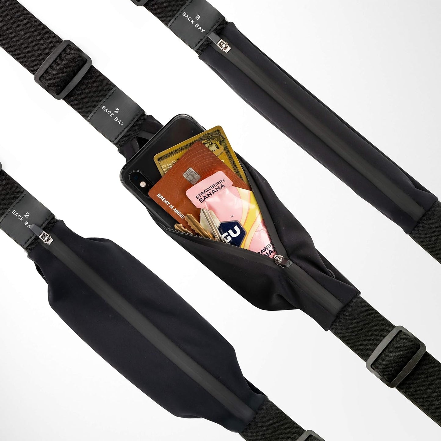 Back Bay Slim Running Belt - Fits All Phones | Unisex Fanny Pack for Runners, Ideal Workout Gear