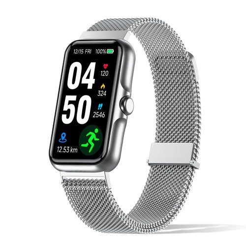 JYUAJOI Fitness Tracker with 24/7 Continuous Heart Rate, Blood Oxygen Monitor, Smart Watch with Sleep Monitor, IP68 Waterproof Activity Tracker Step Counter for Women Men (Silver)