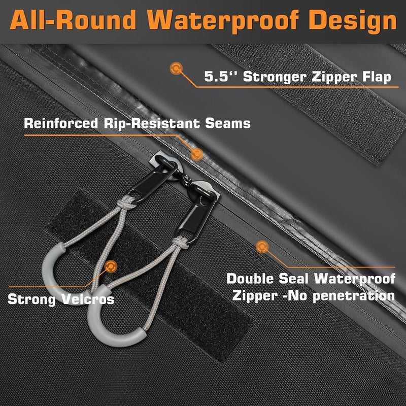 Sailnovo Car Rooftop Cargo Carrier Bag Waterproof 20 Cubic Feet for Top of Vehicle with/Without Roof Rack Car Top Carrier with 6 Door Hooks, Reinforced Straps & Storage Bag 1000D