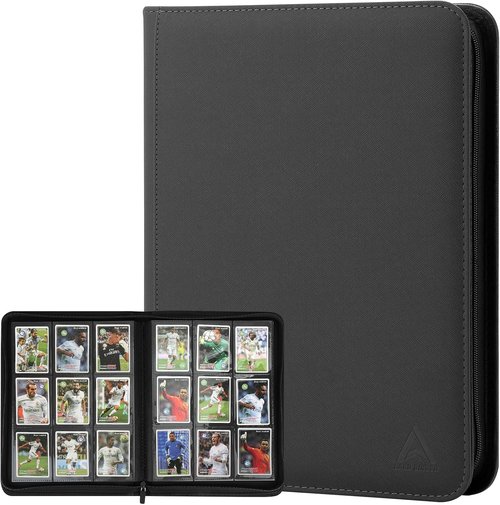 Arkeiliy Card Binder - 9 Pocket Double-Sided Trading Card Holder with 30 Sleeves | Black, Holds 540 MTG Cards