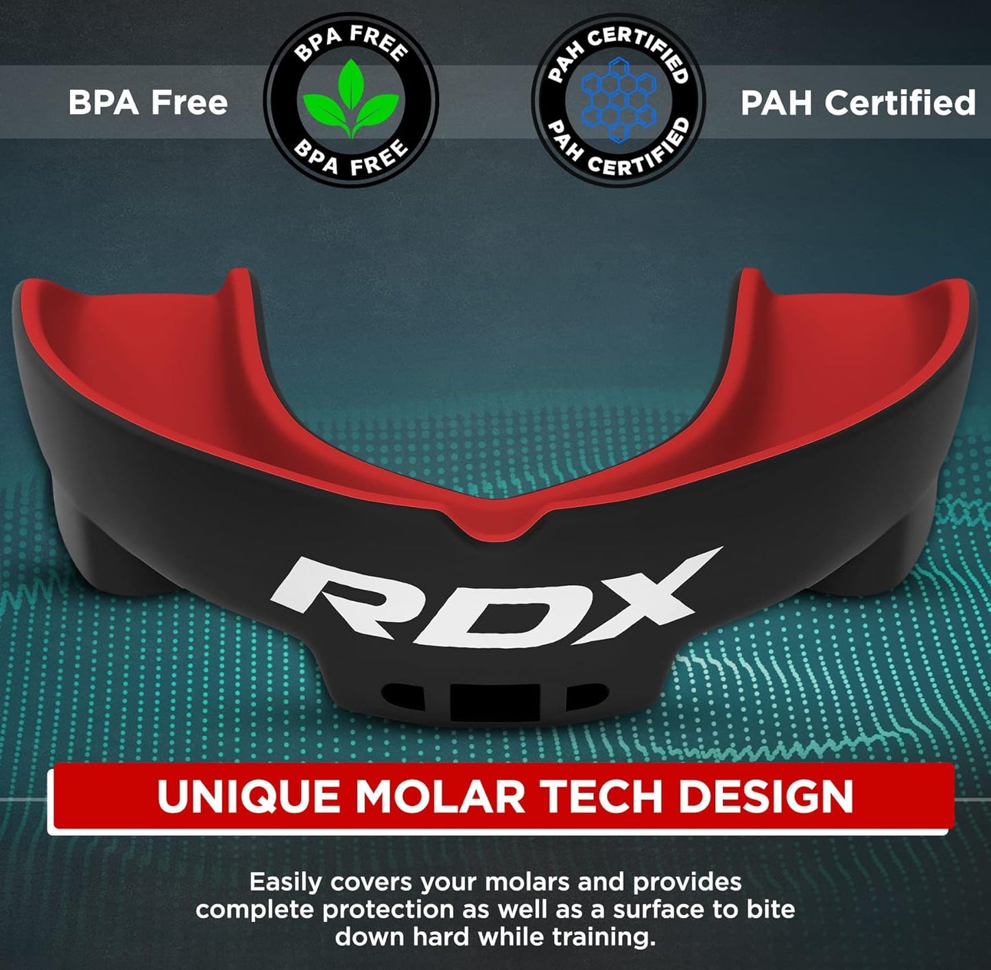 RDX Mouth Guard - Adult Gum Shield for Boxing, MMA, Kickboxing & More | Includes Storage Case, Fits Ages 12+