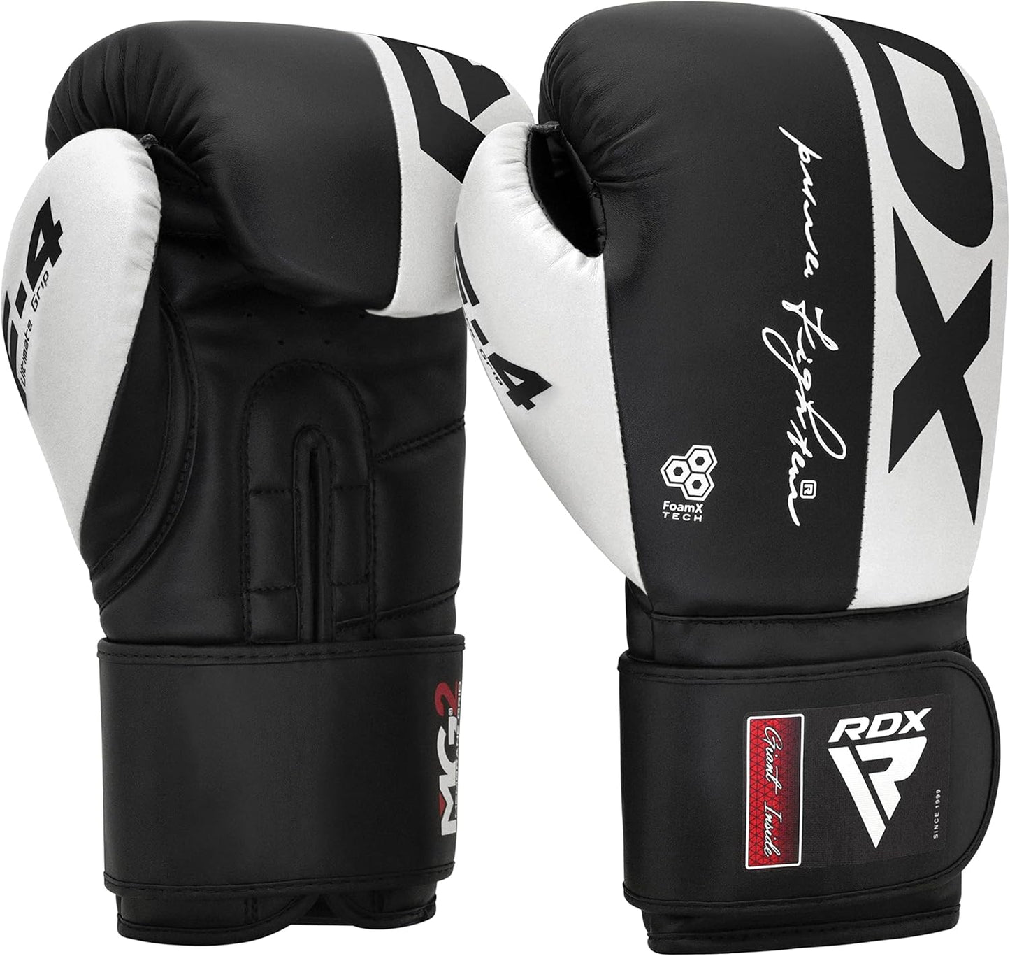 RDX Boxing Gloves - Maya Hide Leather Training Gloves for Muay Thai & Kickboxing | 8-16 oz Options