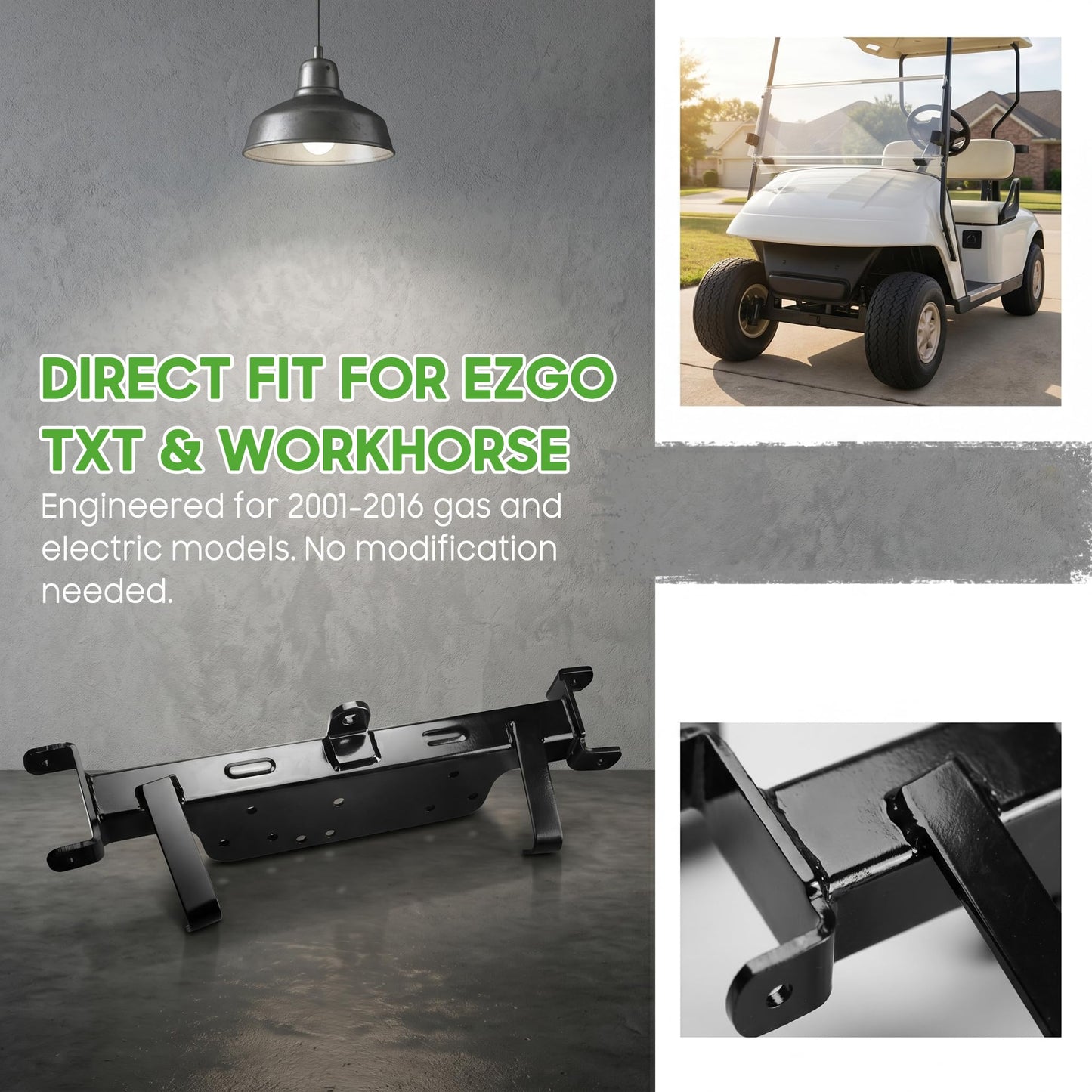 10L0L Golf Cart Front Axle Weldment 602513 for EZGO TXT Gas & Electric Carts 2001-Up, 70963-G01 70744-G01