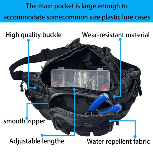 Chardime Fanny Pack for men -tactical fanny pack for men, Sports and Outdoor Activities,Multiple Pockets and Compartments(black-2)