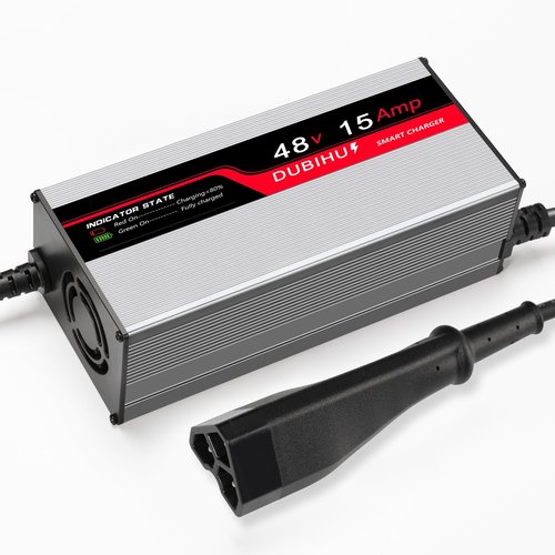 48V 15A Golf Cart Battery Charger for EZGO RXV & TXT Triangular Plug, 16FT Long Cable, Intelligent Charging Technology, Multi-Protection, Fast Charging