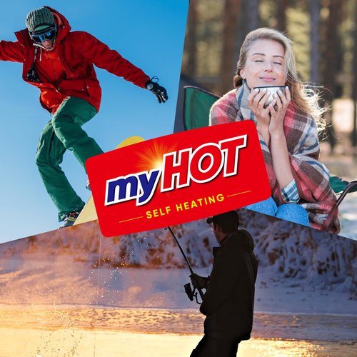 myHOT Hand Warmers – 2 Pack, 8 Hour Heat, Portable Non-Adhesive, Air-Activated for Cold Weather, Outdoor Sports, Ski Trips, Camping, Hiking – Made in Korea