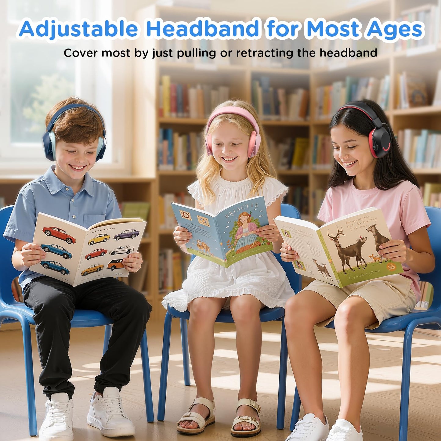 Link Dream Ear Protection Ear Muffs for Kids Noise Reduction SNR 30dB Hearing Protection for Show, Concert, Events, Fireworks (1, Blue)