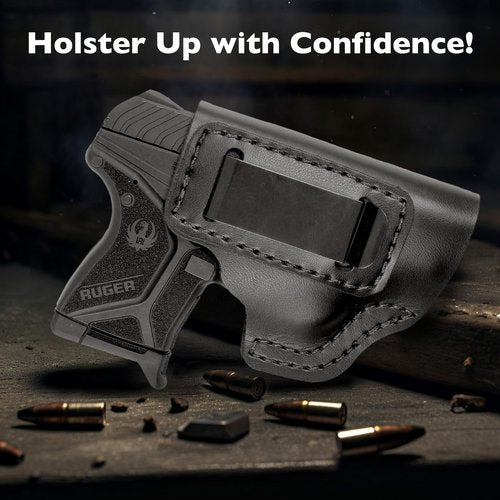 DeSantis Insider Gun Holster - Conceal Carry IWB Holster for Men & Women, Fits the Ruger LCP II, Ruger LCP Custom, Ruger LCP Max, Taurus Spectrum .380 - Right Hand Draw, Black