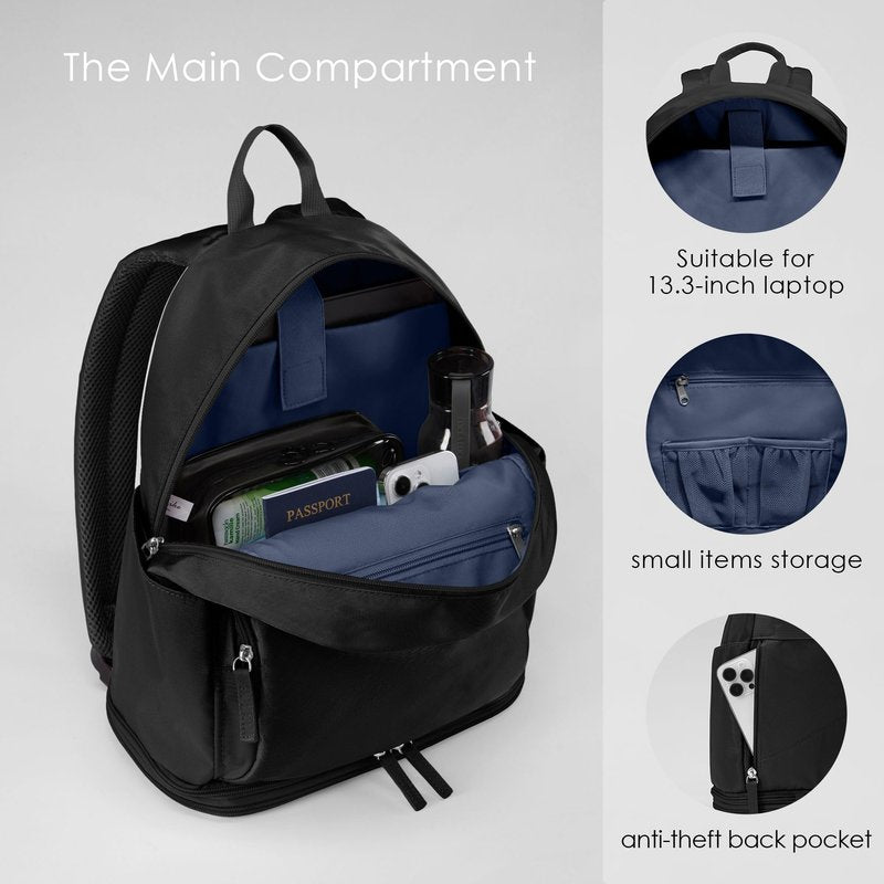 Uselike Gym Backpack for Women Men, Lightweight Gym Bag with Shoe Compartment, Waterproof Workout Backpack with Wet Pocket